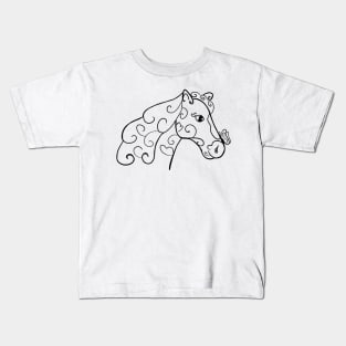 Abstract horse and butterfly Kids T-Shirt